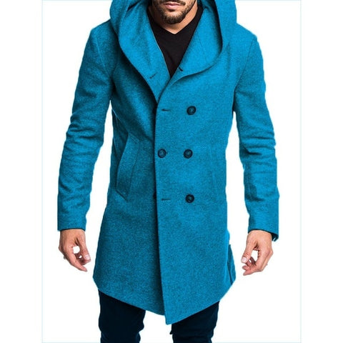 ZOGAA 2019 Mens Trench Coat Jacket Autumn Mens Overcoats Casual Solid Color Woolen Trench Coat for Men Clothing long coat men