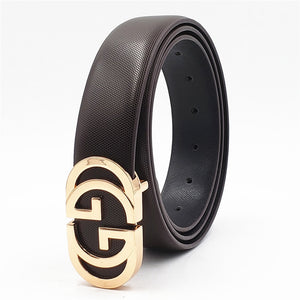 Luxury Designer Belt for Men Women Double G Smooth Buckle Strap High Quality Genuine Real Leather Belt Fashion Jeans Belt