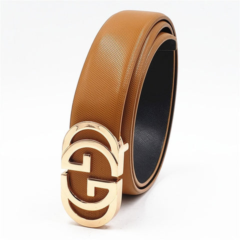 Luxury Designer Belt for Men Women Double G Smooth Buckle Strap High Quality Genuine Real Leather Belt Fashion Jeans Belt