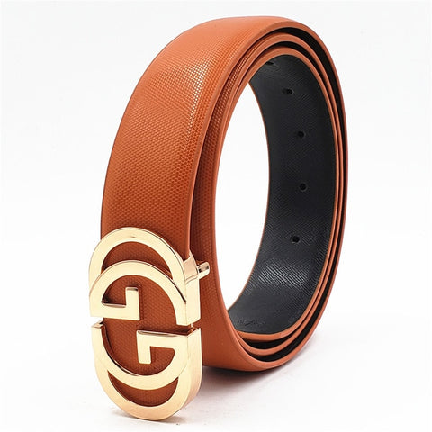 Luxury Designer Belt for Men Women Double G Smooth Buckle Strap High Quality Genuine Real Leather Belt Fashion Jeans Belt