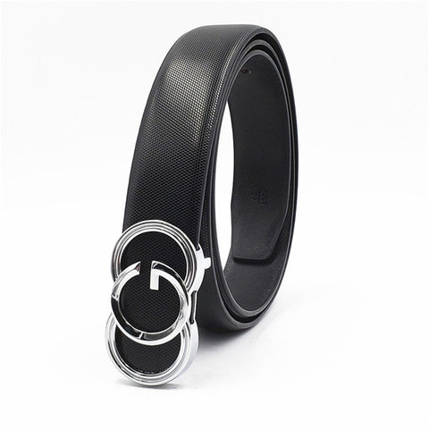 Black  Belts for Men Women Smooth Buckle Designer Luxury Straps 2019 New Belt