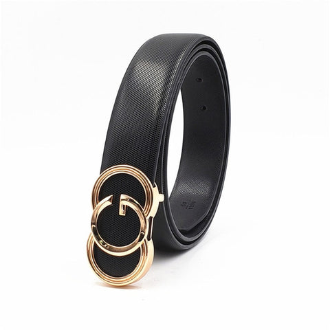 Black  Belts for Men Women Smooth Buckle Designer Luxury Straps 2019 New Belt