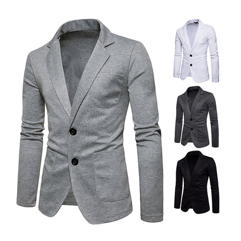 New Men 's Sweater Thin Korean Slim V-Neck Cardigan Men' s Sweater Men 's Jacket Spring New Style Lapel Collar Blazer Outwear