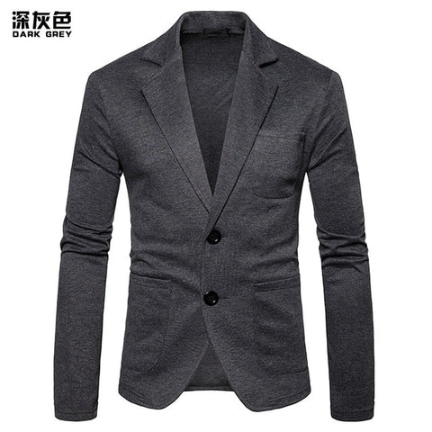 New Men 's Sweater Thin Korean Slim V-Neck Cardigan Men' s Sweater Men 's Jacket Spring New Style Lapel Collar Blazer Outwear