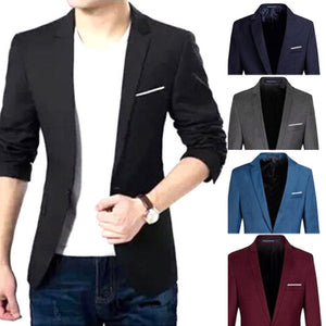 2019 New Korean Men Blazer Casual Slim Fit Office Suit Autumn Winter Jacket Coat Formal Masculina Blazer Men's Business Blazers