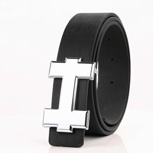 Luxury Designer H Brand Designer Belts Men High Quality Male PU Leather Women Belt Buckle Strap for Jeans Black size 105cm