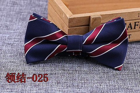 Brand New 100% Microfiber Bowtie Woven Dot Checked Stripped Bow Tie Butterfly Wedding Dress Mens Formal Dot Dog Butterfly Blue