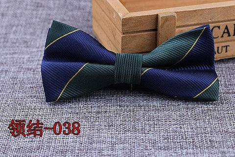 Brand New 100% Microfiber Bowtie Woven Dot Checked Stripped Bow Tie Butterfly Wedding Dress Mens Formal Dot Dog Butterfly Blue