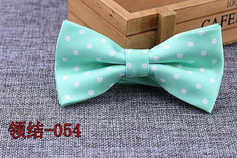 Brand New 100% Microfiber Bowtie Woven Dot Checked Stripped Bow Tie Butterfly Wedding Dress Mens Formal Dot Dog Butterfly Blue