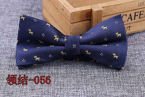 Brand New 100% Microfiber Bowtie Woven Dot Checked Stripped Bow Tie Butterfly Wedding Dress Mens Formal Dot Dog Butterfly Blue