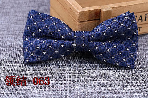 Brand New 100% Microfiber Bowtie Woven Dot Checked Stripped Bow Tie Butterfly Wedding Dress Mens Formal Dot Dog Butterfly Blue