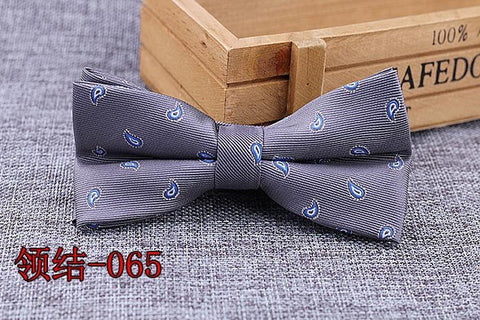 Brand New 100% Microfiber Bowtie Woven Dot Checked Stripped Bow Tie Butterfly Wedding Dress Mens Formal Dot Dog Butterfly Blue