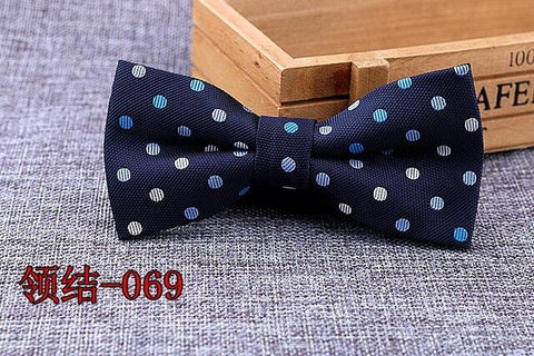 Brand New 100% Microfiber Bowtie Woven Dot Checked Stripped Bow Tie Butterfly Wedding Dress Mens Formal Dot Dog Butterfly Blue