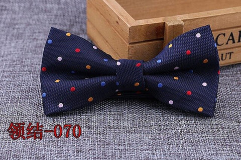 Brand New 100% Microfiber Bowtie Woven Dot Checked Stripped Bow Tie Butterfly Wedding Dress Mens Formal Dot Dog Butterfly Blue