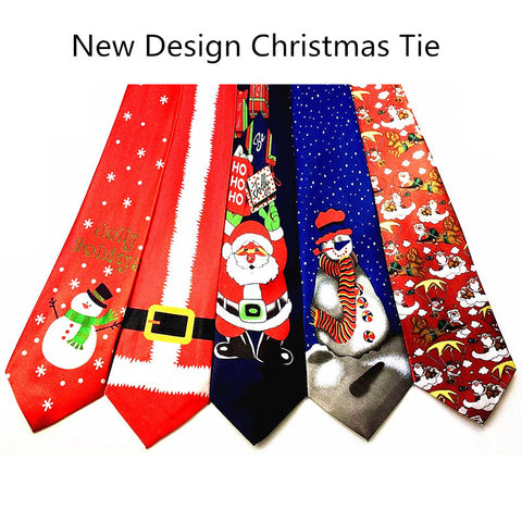 GUSLESON 2017 New Design Christmas Tie 9.5cm Style Men's Fashion Neckties Helloween Festival Tie Soft Designer Character Necktie