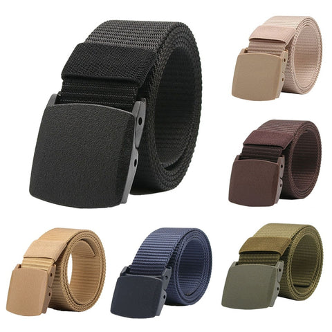 New High Quality Belt Tactical Fashion Adjustable Women Outdoor Belt Waist Solid Fit Survival Men Nylon Belts