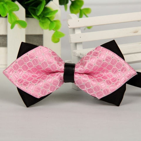 mens bow tie red pointed black and gold fashion butterfly party wedding bow ties for men's girls boys bowtie kids be usable