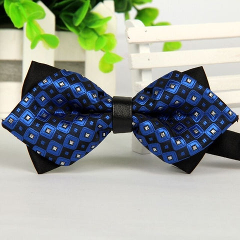 mens bow tie red pointed black and gold fashion butterfly party wedding bow ties for men's girls boys bowtie kids be usable