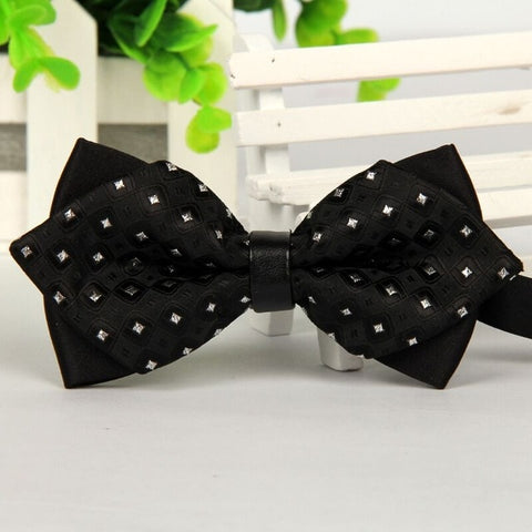 mens bow tie red pointed black and gold fashion butterfly party wedding bow ties for men's girls boys bowtie kids be usable