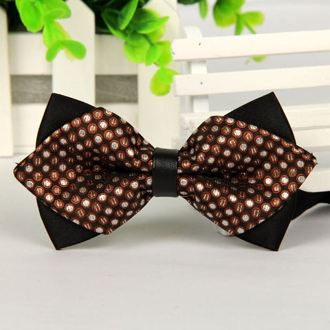 mens bow tie red pointed black and gold fashion butterfly party wedding bow ties for men's girls boys bowtie kids be usable