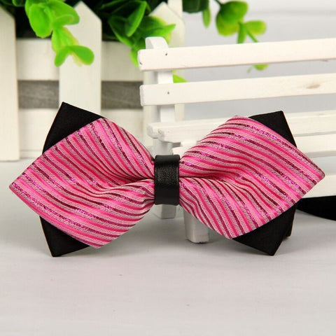 mens bow tie red pointed black and gold fashion butterfly party wedding bow ties for men's girls boys bowtie kids be usable