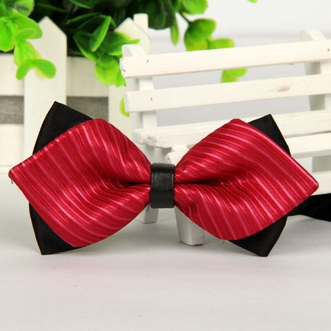 mens bow tie red pointed black and gold fashion butterfly party wedding bow ties for men's girls boys bowtie kids be usable