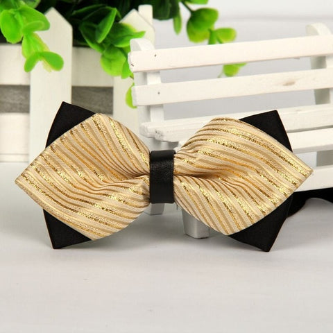 mens bow tie red pointed black and gold fashion butterfly party wedding bow ties for men's girls boys bowtie kids be usable