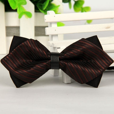 mens bow tie red pointed black and gold fashion butterfly party wedding bow ties for men's girls boys bowtie kids be usable