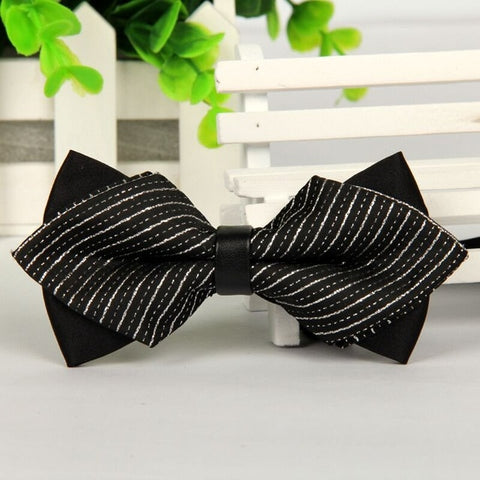 mens bow tie red pointed black and gold fashion butterfly party wedding bow ties for men's girls boys bowtie kids be usable