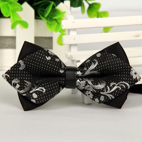 mens bow tie red pointed black and gold fashion butterfly party wedding bow ties for men's girls boys bowtie kids be usable