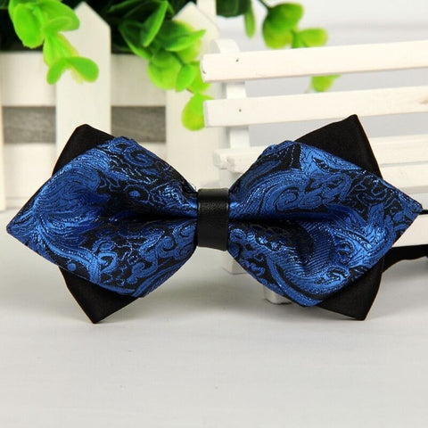 mens bow tie red pointed black and gold fashion butterfly party wedding bow ties for men's girls boys bowtie kids be usable