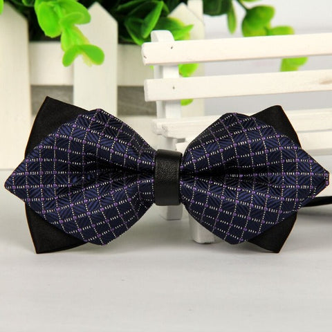 mens bow tie red pointed black and gold fashion butterfly party wedding bow ties for men's girls boys bowtie kids be usable