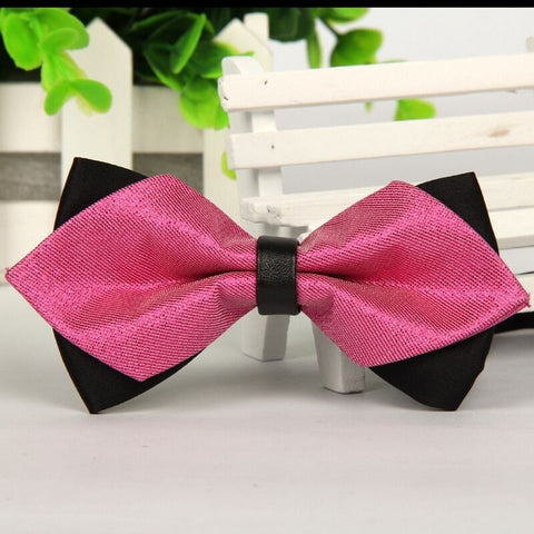 mens bow tie red pointed black and gold fashion butterfly party wedding bow ties for men's girls boys bowtie kids be usable