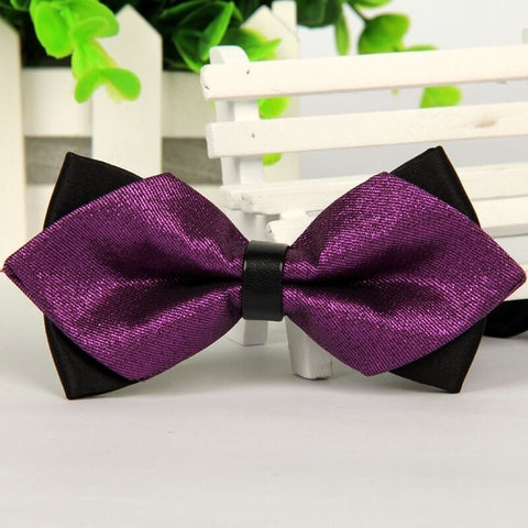 mens bow tie red pointed black and gold fashion butterfly party wedding bow ties for men's girls boys bowtie kids be usable