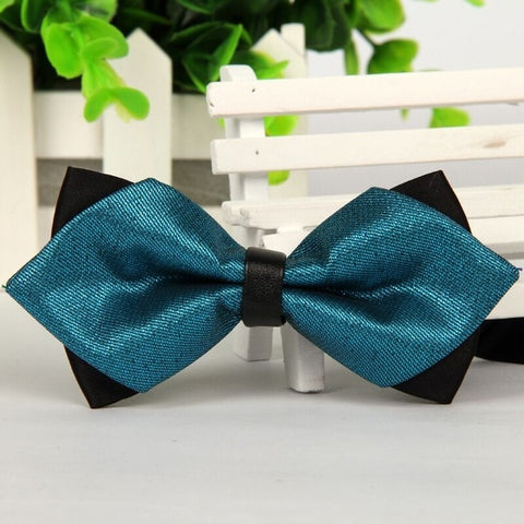 mens bow tie red pointed black and gold fashion butterfly party wedding bow ties for men's girls boys bowtie kids be usable