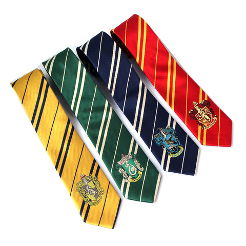 harry Necktie ties Gryffindor/Slytherin/Hufflepuff/Ravenclaw badge Necktie ties Cosplay accessories Costumes for children fans