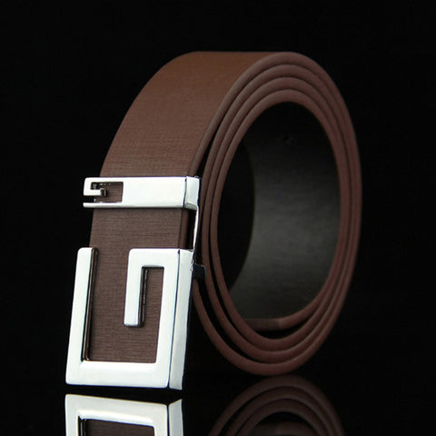 belt men luxury leather Luxury Leather Belts for Men Strap Male Metal Smooth Girdle Buckle Waistband wholesale 30H