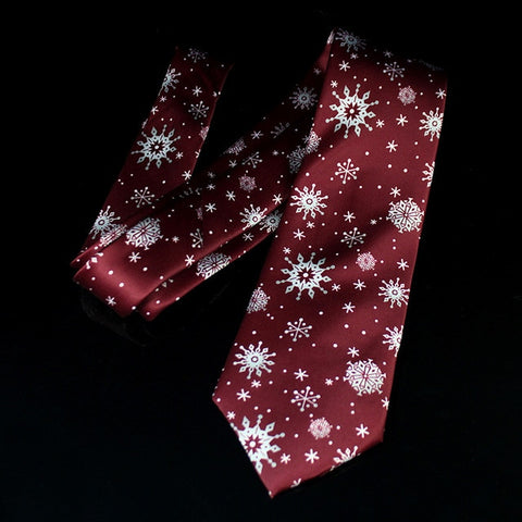 KAMBERFT Quality Christmas Ties for Men 9cm Designer Snowflake Animal Tree Novelty Holiday Printed Necktie and Tie Clip Sets