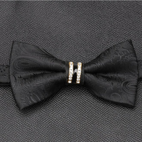 Men Luxurious Bowtie Groom Mens Striped Plaid Cravat Gravata Fashion Butterfly Wedding Bow Ties for Male Accessories Gifts Tie