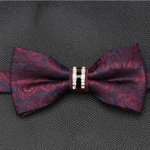 Men Luxurious Bowtie Groom Mens Striped Plaid Cravat Gravata Fashion Butterfly Wedding Bow Ties for Male Accessories Gifts Tie