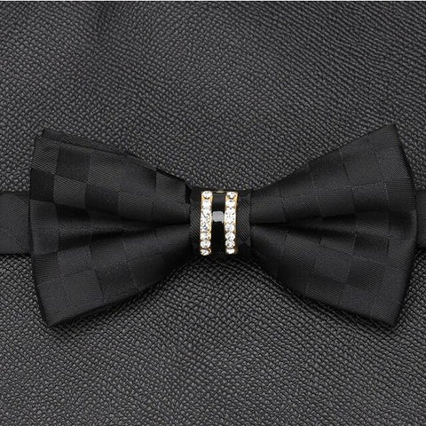 Men Luxurious Bowtie Groom Mens Striped Plaid Cravat Gravata Fashion Butterfly Wedding Bow Ties for Male Accessories Gifts Tie