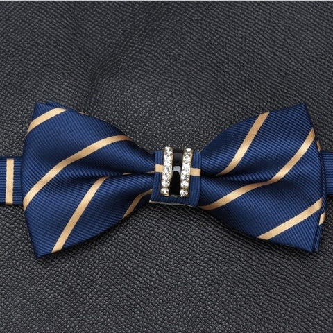 Men Luxurious Bowtie Groom Mens Striped Plaid Cravat Gravata Fashion Butterfly Wedding Bow Ties for Male Accessories Gifts Tie