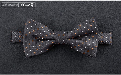 luxur bow tie men Jacquard Woven 100% Silk Solid Polka Dots Stripe Yellow Navy Blue red wedding gift butterfly black Boys bowtie