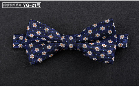 luxur bow tie men Jacquard Woven 100% Silk Solid Polka Dots Stripe Yellow Navy Blue red wedding gift butterfly black Boys bowtie