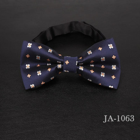 luxur bow tie men Jacquard Woven 100% Silk Solid Polka Dots Stripe Yellow Navy Blue red wedding gift butterfly black Boys bowtie