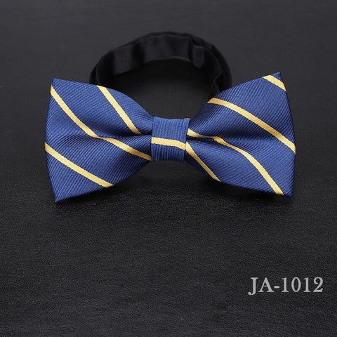 luxur bow tie men Jacquard Woven 100% Silk Solid Polka Dots Stripe Yellow Navy Blue red wedding gift butterfly black Boys bowtie