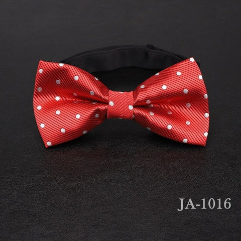 luxur bow tie men Jacquard Woven 100% Silk Solid Polka Dots Stripe Yellow Navy Blue red wedding gift butterfly black Boys bowtie