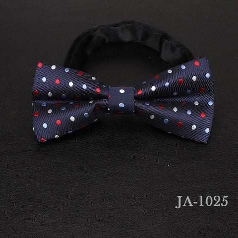 luxur bow tie men Jacquard Woven 100% Silk Solid Polka Dots Stripe Yellow Navy Blue red wedding gift butterfly black Boys bowtie