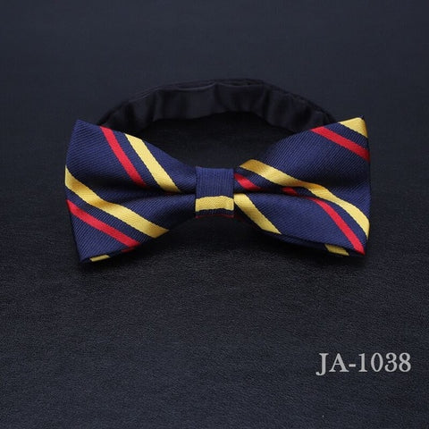 luxur bow tie men Jacquard Woven 100% Silk Solid Polka Dots Stripe Yellow Navy Blue red wedding gift butterfly black Boys bowtie