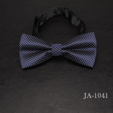 luxur bow tie men Jacquard Woven 100% Silk Solid Polka Dots Stripe Yellow Navy Blue red wedding gift butterfly black Boys bowtie